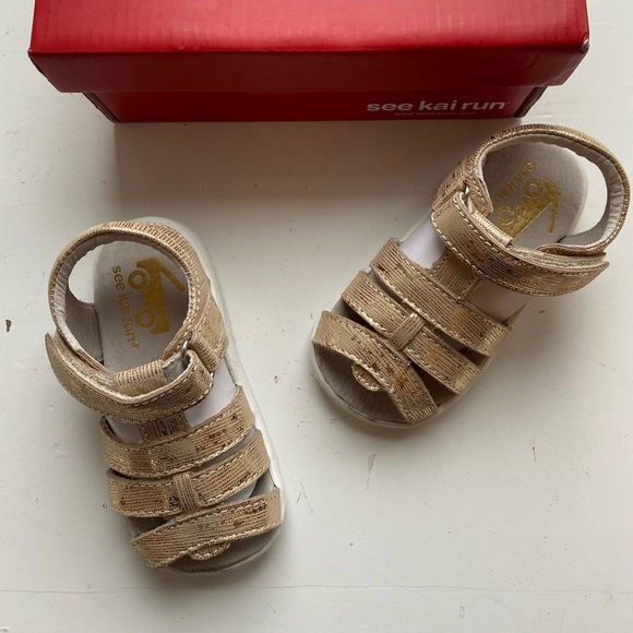 see kai run gold sandals